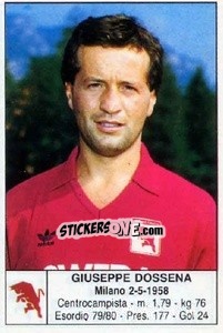 Sticker Giuseppe Dossena - Calciatori 1985-1986 n. 192 - Edis