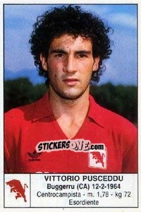 Sticker Vittorio Pusceddu - Calciatori 1985-1986 n. 196 - Edis