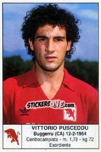 Figurina Vittorio Pusceddu - Calciatori 1985-1986 - Edis