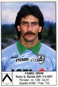 Sticker Fabio Brini - Calciatori 1985-1986 n. 197 - Edis