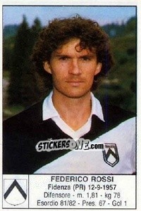 Figurina Federico Rossi - Calciatori 1985-1986 - Edis