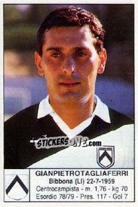 Figurina Gianpietro Tagliaferri - Calciatori 1985-1986 - Edis