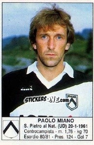 Cromo Paolo Miano - Calciatori 1985-1986 - Edis