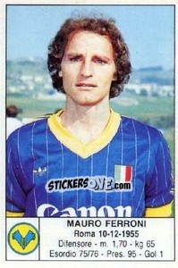 Sticker Mauro Ferroni - Calciatori 1985-1986 n. 212 - Edis