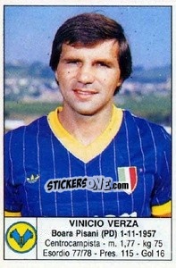 Cromo Vinicio Verza - Calciatori 1985-1986 - Edis