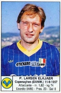 Sticker P. Larsen Elkjaer - Calciatori 1985-1986 - Edis