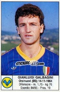 Cromo Gianluigi Galbagini - Calciatori 1985-1986 - Edis