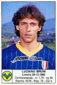 Cromo Luciano Bruni - Calciatori 1985-1986 - Edis