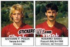 Figurina Giovanni F. Pozza / Rosario Sasso - Calciatori 1985-1986 - Edis