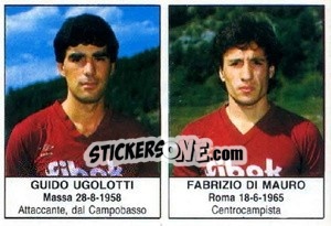 Cromo Guido Ugolotti / Fabrizio Di Mauro - Calciatori 1985-1986 - Edis