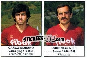 Cromo Carlo Muraro / Domenico Neri - Calciatori 1985-1986 - Edis