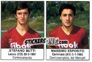 Cromo Stefano Butti / Massimo Esposito - Calciatori 1985-1986 - Edis