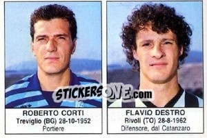 Cromo Roberto Corti / Flavio Destro - Calciatori 1985-1986 - Edis