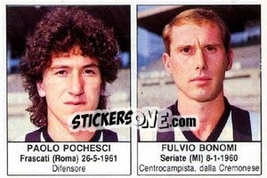 Sticker Paolo Pochesci / Fulvio Bonomi - Calciatori 1985-1986 n. 234 - Edis
