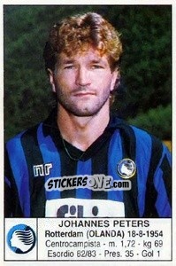 Sticker Johannes Peters - Calciatori 1985-1986 - Edis