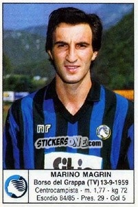 Sticker Marino Magrin - Calciatori 1985-1986 n. 11 - Edis
