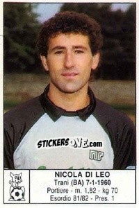 Cromo Nicola Di Leo - Calciatori 1985-1986 - Edis