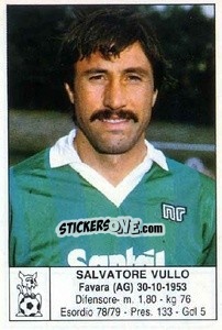 Cromo Salvatore Vullo - Calciatori 1985-1986 - Edis
