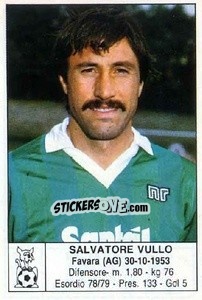 Sticker Salvatore Vullo - Calciatori 1985-1986 n. 16 - Edis