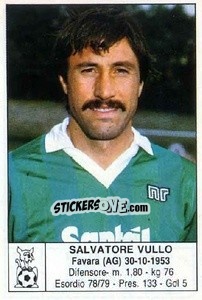 Figurina Salvatore Vullo - Calciatori 1985-1986 - Edis