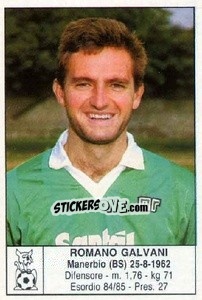 Sticker Romano Galvani - Calciatori 1985-1986 n. 17 - Edis
