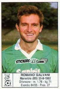 Sticker Romano Galvani - Calciatori 1985-1986 - Edis