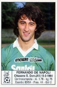 Cromo Fernando De Napoli - Calciatori 1985-1986 - Edis