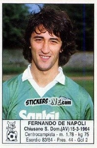 Sticker Fernando De Napoli - Calciatori 1985-1986 n. 18 - Edis