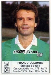 Cromo Franco Colomba - Calciatori 1985-1986 - Edis