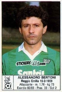 Figurina Alessandro Bertoni - Calciatori 1985-1986 - Edis