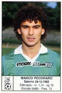 Cromo Marco Pecoraro - Calciatori 1985-1986 - Edis
