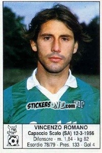 Sticker Vincenzo Romano - Calciatori 1985-1986 - Edis