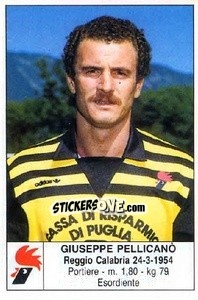 Cromo Giuseppe Pellicanó - Calciatori 1985-1986 - Edis