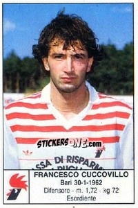 Figurina Francesco Cuccovillo - Calciatori 1985-1986 - Edis