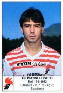 Sticker Giovanni Loseto - Calciatori 1985-1986 - Edis