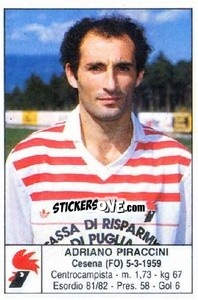 Cromo Adriano Piraccini - Calciatori 1985-1986 - Edis