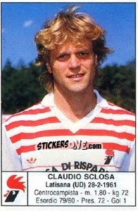 Figurina Claudio Sclosa - Calciatori 1985-1986 - Edis