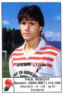 Sticker Paul Rideout - Calciatori 1985-1986 - Edis