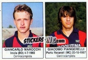 Cromo Giancarlo Marocchi / Giacomo Piangerelli - Calciatori 1985-1986 - Edis
