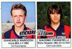 Sticker Giancarlo Marocchi / Giacomo Piangerelli - Calciatori 1985-1986 n. 244 - Edis