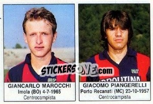 Figurina Giancarlo Marocchi / Giacomo Piangerelli - Calciatori 1985-1986 - Edis