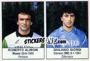 Sticker Roberto Aliboni / Giuliano Giorgi - Calciatori 1985-1986 - Edis