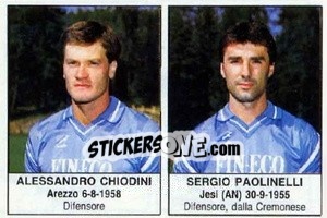 Cromo Alessandro Chiodini / Sergio Paolinelli - Calciatori 1985-1986 - Edis