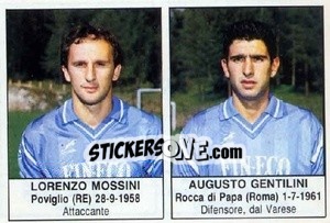 Sticker Lorenzo Mossini / Augusto Gentilini - Calciatori 1985-1986 n. 249 - Edis