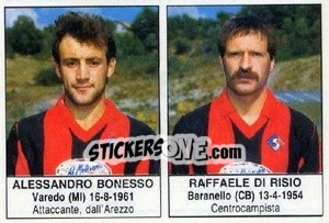 Cromo Alessandro Bonesso / Raffaele Di Risio - Calciatori 1985-1986 - Edis