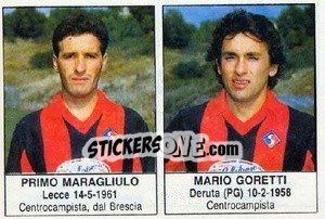 Sticker Primo Maragliulo / Mario Goretti - Calciatori 1985-1986 - Edis