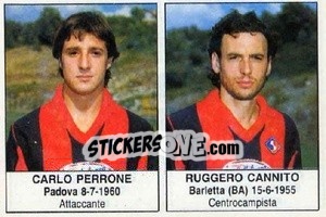 Sticker Carlo Perrone / Ruggero Cannito - Calciatori 1985-1986 n. 266 - Edis