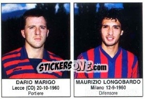 Cromo Dario Marigo / Maurizio Longobardo - Calciatori 1985-1986 - Edis