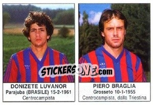 Cromo Donizete Luvanor / Piero Braglia - Calciatori 1985-1986 - Edis