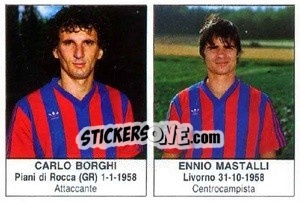 Cromo Carlo Borghi / Ennio Mastalli - Calciatori 1985-1986 - Edis